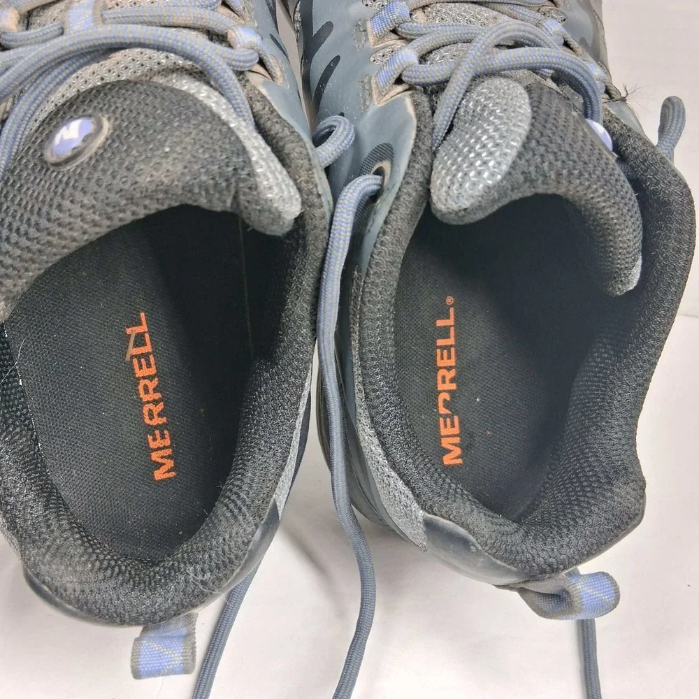 Merrell‎ Siren Edge 3 Womens 9.5 Hiking Shoes Black Blue Trail Sneakers J41316